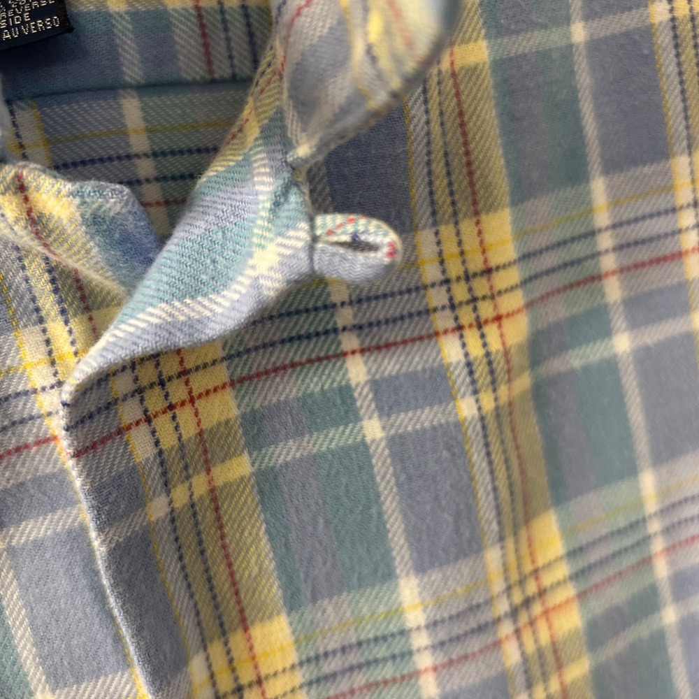 VTG 80s Ralph Lauren Womens Plaid Soft Flannel Shirt Size 4 Made in USA - Picture 8 of 11